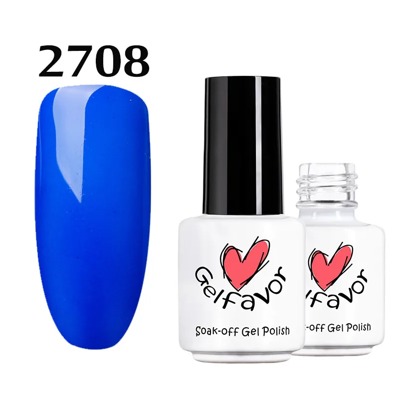 Гель-лак для ногтей серии 7 мл, синий и серый цвет, СВЕТОДИОДНЫЙ УФ-лак, чистый цвет, Гель-лак для ногтей - Цвет: 2708