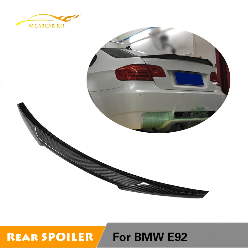 Для BMW E92 Base Coupe M tech M3 2006-2012 углеродное волокно задний спойлер багажника E92 M3 крыло багажника губы