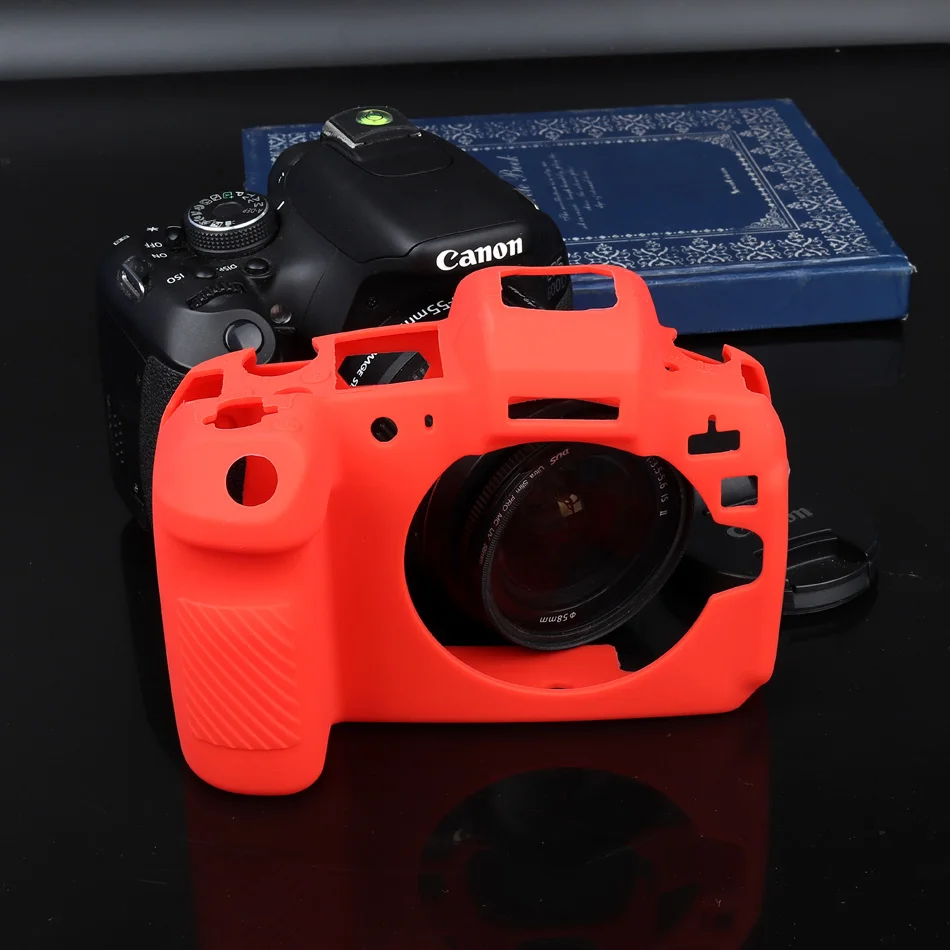 YANTAIAN Camera Accessories Soft Silicone Protective Case for Canon EOS R Color : Camouflage 