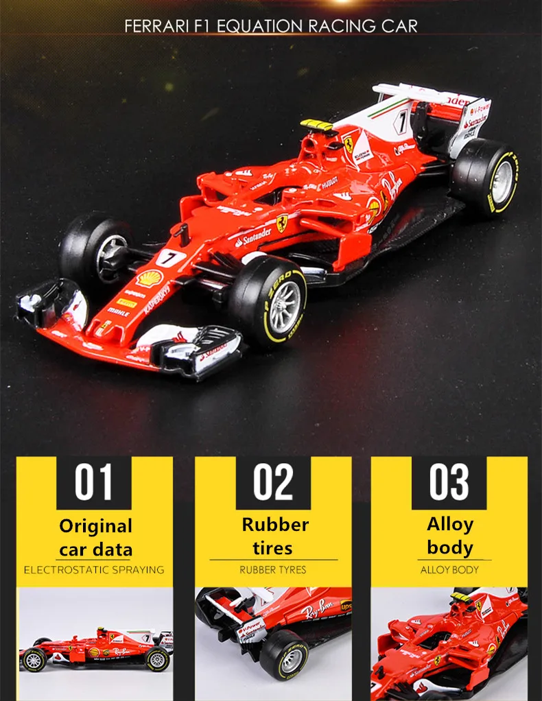 Bburago 1:43 Ferrari F1 12 стиль имитация сплава супер игрушка модель автомобиля для с рулевым колесом управления переднего колеса рулевого управления