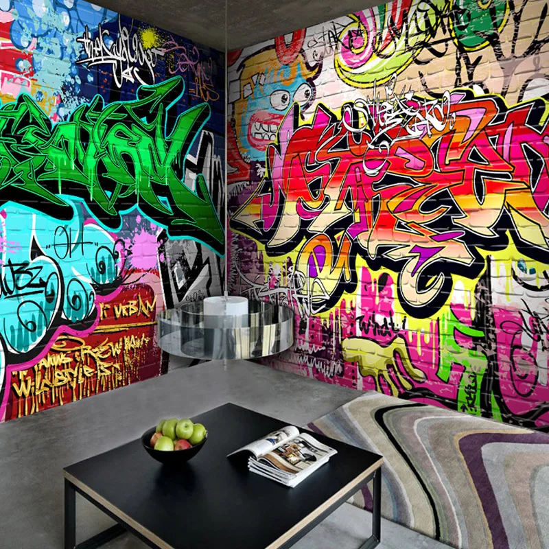 mural bar ktv estudio de danca decoracao personalizado fresco moda 03