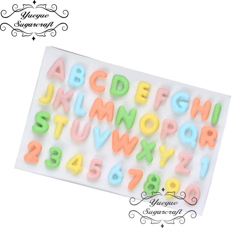 

Yueyue Sugarcraft Mini Capital/number silicone cake fondant mold cake decorating tools soap mold
