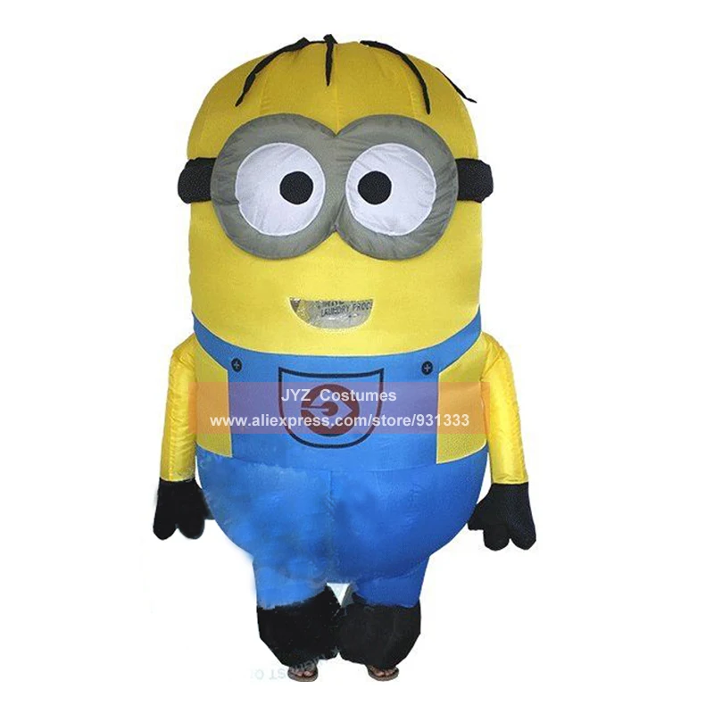 Inflatable Adult Minion Costume Halloween Cosplay Party Despicable Me Minion Costume Mascot Air blow Up Outfits Fancy Dress (8)