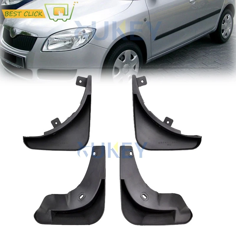 

Set Car Mud Flaps For Skoda Fabia 2 2007-2014 Roomster Mudflaps Splash Guards Mud Flap Mudguards 2008 2009 2010 2011 2012 2013