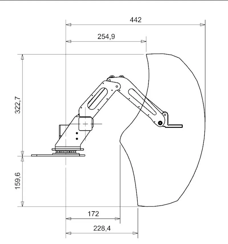 Robot Arm A400, Mechanical high precision stepping Motor robot arm industrial robot arm for industrial robot arm Development