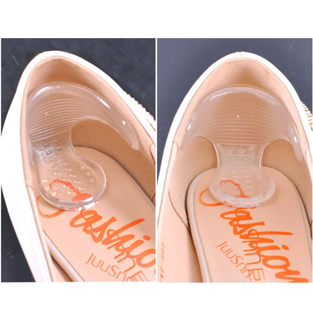 1 пара прозрачных невидимые силиконовые Гелеобразные напяточники вкладыши Т-образная обувь с улучшенными фрикционными характеристиками наклейки высокий каблук стельки для обуви