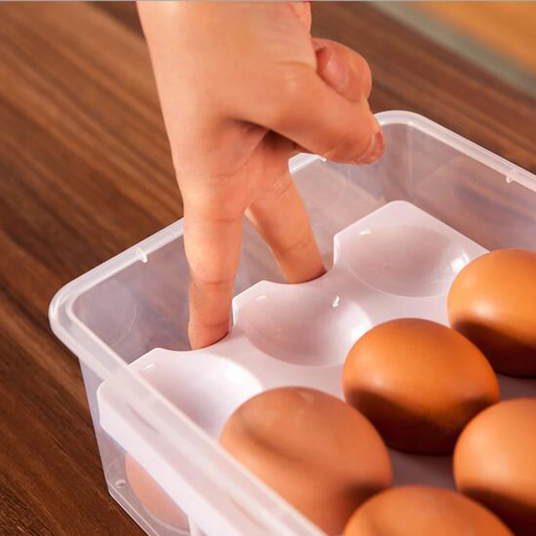 24 Grids Convenient Egg Food Storage Box Kitchen Refrigerator Anti-Collision Tray Container Accessories Supplies Cases