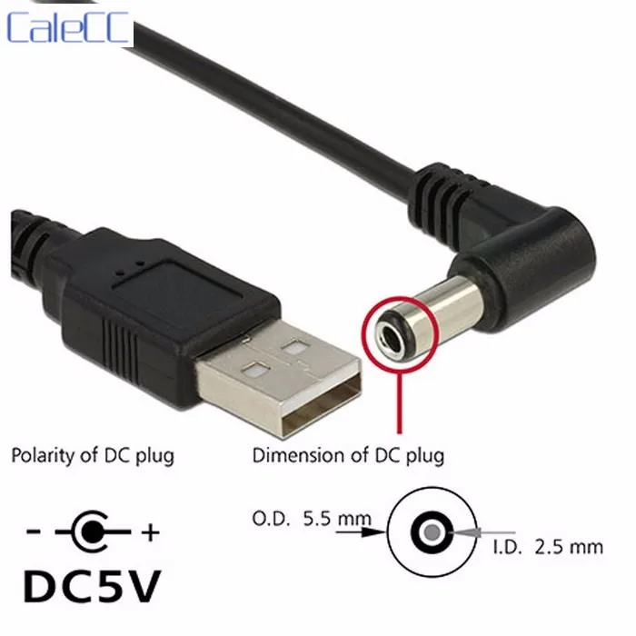USB 2 0 A Тип штекер прямой и правый угловой 90 градусов 5 5x2 мм DC в разъем питания