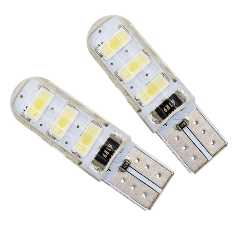 1 шт. T10 W5W 6 SMD 5730 светодиодный силиконовый автомобильный светильник силикагель