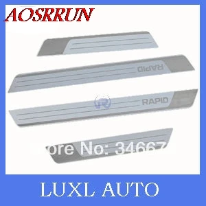 

for Skoda Rapid 2013 2014 2017 Spaceback stainless steel welcome pedal Scuff Plate/Sill feel slim car accessories car-styling