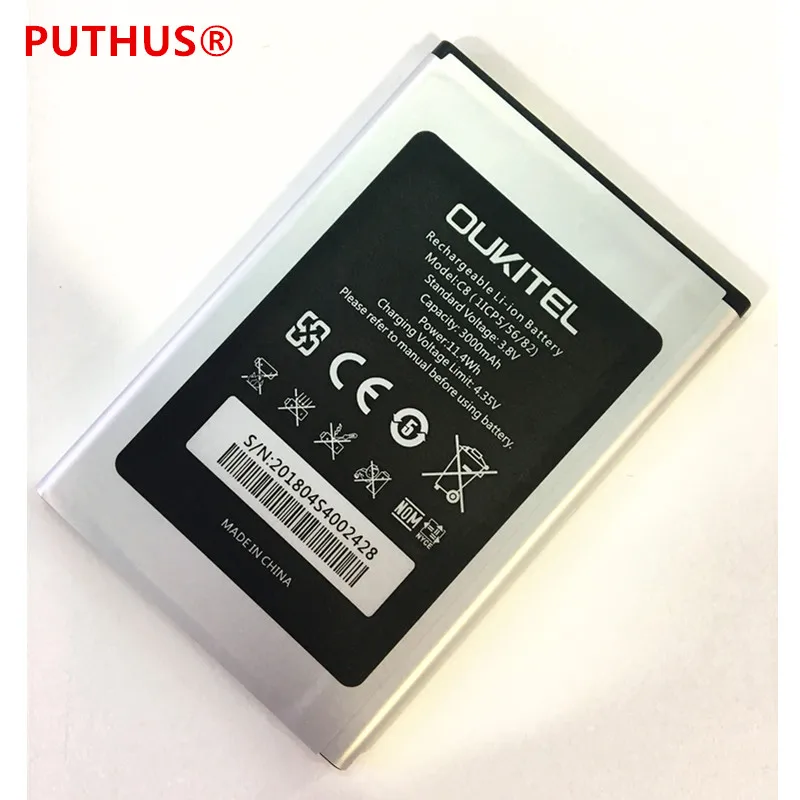 For oukitel c8 battery 100 new original 3000mah high quality replacement battery for oukitel C8