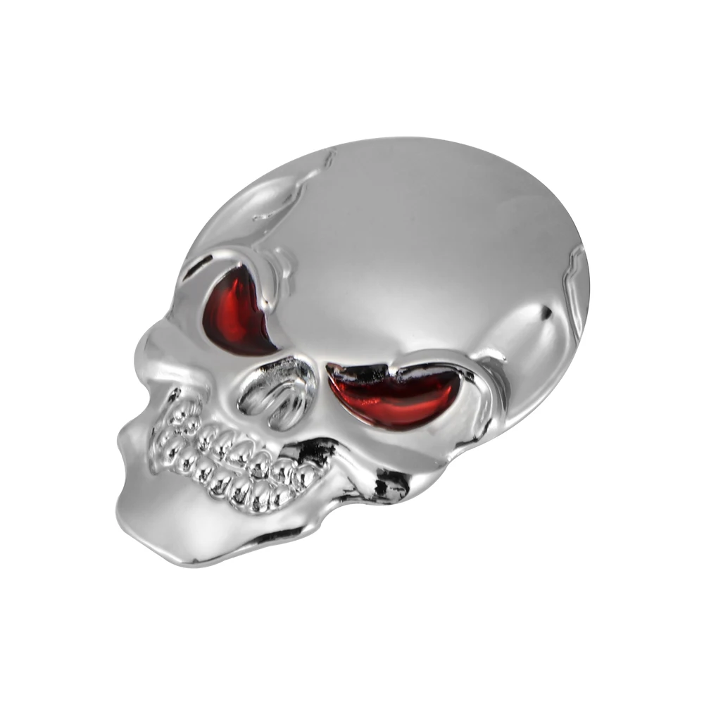 3D Metal Skull Car Sticker Logo Emblem Badge Decals Car Styling Car