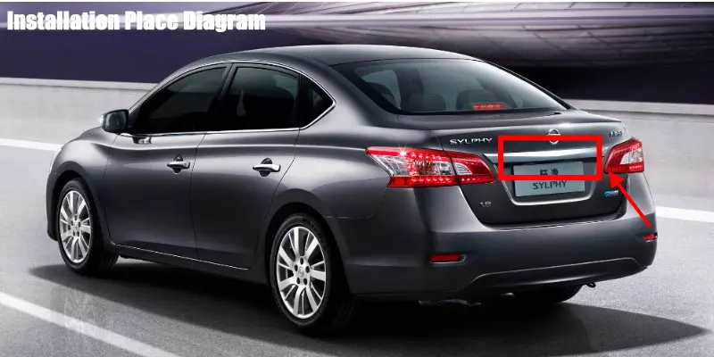 Liislee Reverse Rear Camera For Nissan Sylphy  Pulsar  Sentra (B17) 2015~2018  Parking Back Up Camera  License Plate Lamp Installation