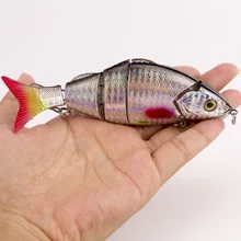 Рыбная ловля воблер реалистичные Рыболовную приманку 5 сегмент swimbait Жесткий приманки медленно 12см 21г иска искусственный приманки рыболовные снасти 