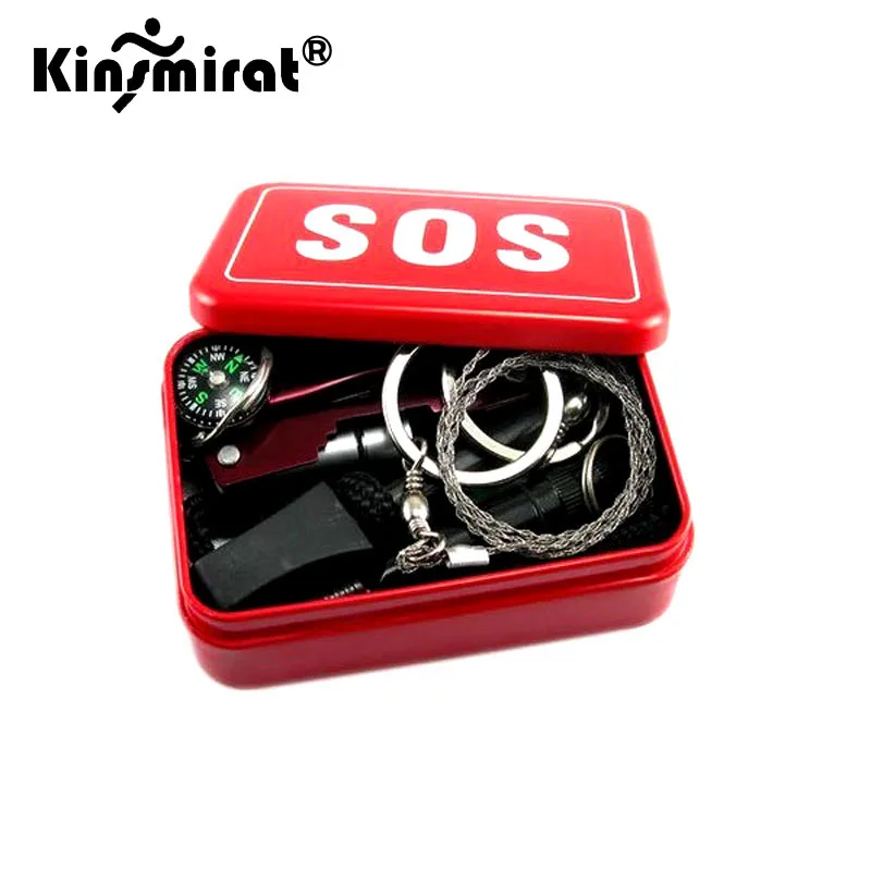 

2017 Outdoor equipment emergency bag field survival box self-help box SOS equipment for Camping Hiking saw free shipping