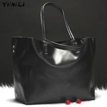 The new 2016 ms leather handbag import cow leather shoulder bag handbag fashion high-capacity multi-function bag