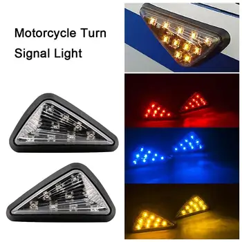 

Motorcycle Motor Bike Turn Signal Triangular Steel Ring lamp Amber - Motorcycle Lights Motorcycle Turn Lights-2 X Motorcycle Tur