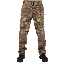 Камуфляжные военные штаны, мужские брюки тактические армейские брюки со съемными наколенниками Muticam
