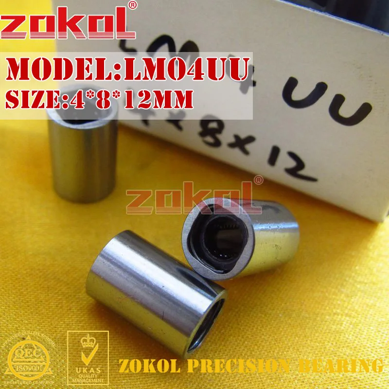 ZOKOL LM4UU подшипник LM04UU LM4 UU линейный 4*8*12 мм|bearing bearing|bearing linearbearing linear 12mm |