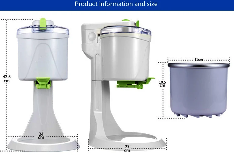 220 В 21 Вт DIY электрическая машина для Фруктового мороженого домашняя машина для мороженого 1Л автоматическое мороженое машина
