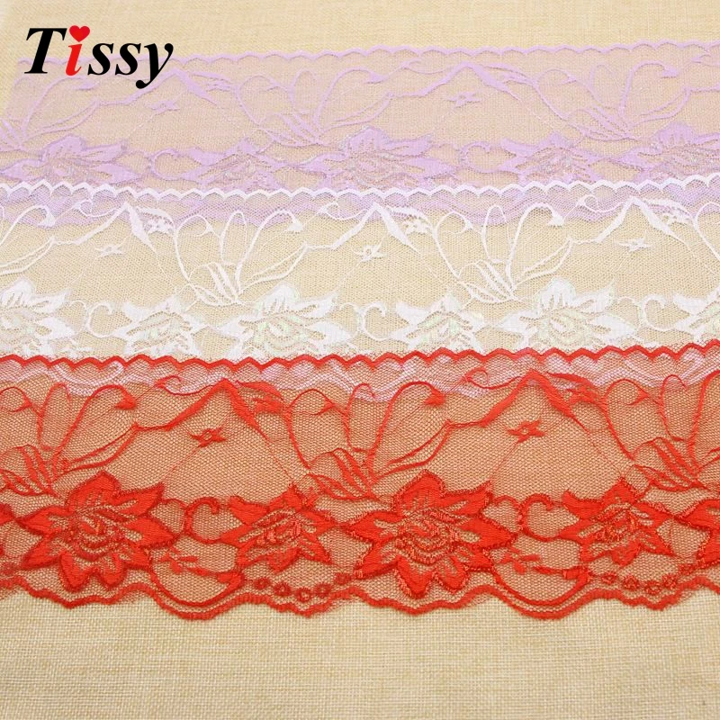 10Yard/Lot 12.5CM 3Colors High Quality Lace Ribbon DIY Embroidered Net