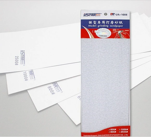 

U-STAR UA-1608 Self-Adhesive Sandpaper Sheets (4pcs: 600#, 800#, 1000#, 2500#,)