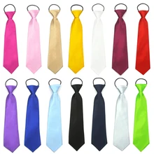 Детский модный Школьный Галстук, сцена для свадебной вечеринки, эластичный однотонный Атласный Галстук для мальчиков и девочек, новые подарки