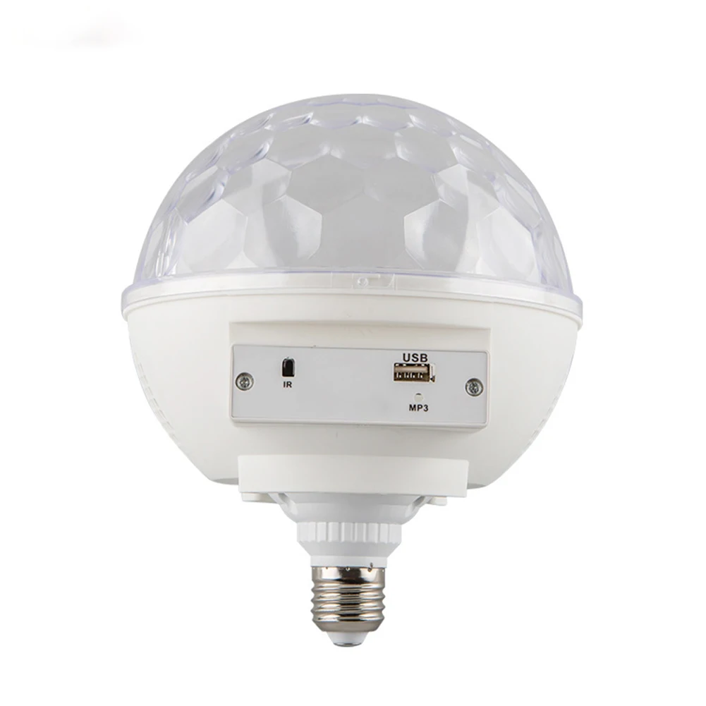 

Party Home Sound Control Bedroom Led Small USB RGB Rotating Bluetooth DJ Stage Light Atmosphere Crystal Magic Ball Disco E27