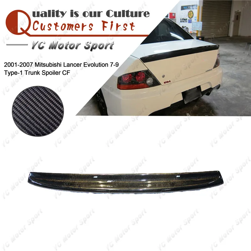 Accessori Per Auto Spoiler Per Baule In Fibra Di Carbonio Adatto Per 2001-2007 Evolution 7-9 Evo 7 8 9 Tipo 1 Baule Posteriore Spoiler Ala Coda D'Anat
