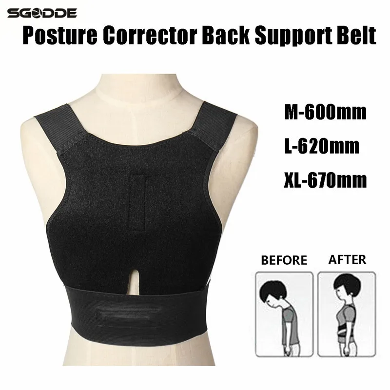 

SGODDE Magnet Posture Corrector Brace Corset Men/Women Shoulder Back Support Belt Bands Automatic Adjustable Magic Buckle Design