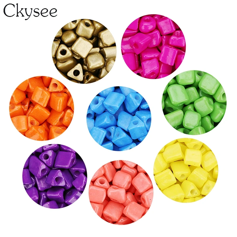 Ckysee 580 шт/партия чешские стеклянные бусины отверстие 1 2 м для браслета ювелирных