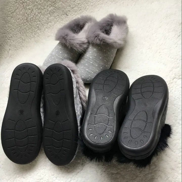 Women's Soft Knitted Comfort Hair Fluffy Memory Foam Anti-Skid Sole Slippers Fuzzy Plush Lining Slip-on women Shoes (8)
