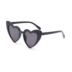 SOL DE ORO Дизайн с сердечком солнцезащитные очки «кошачий глаз» для Для женщин модные Стиль UV400 защита PC оправа с прозрачными линзами рамке de Sol