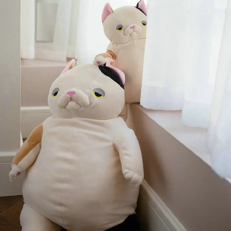 

1pc 40/55cm Cartoon Lazy Ugly Cat Plush Toy Stuffed Soft Cute Animal Cat Pillow Cushion for Girls Kids Christmas Gift