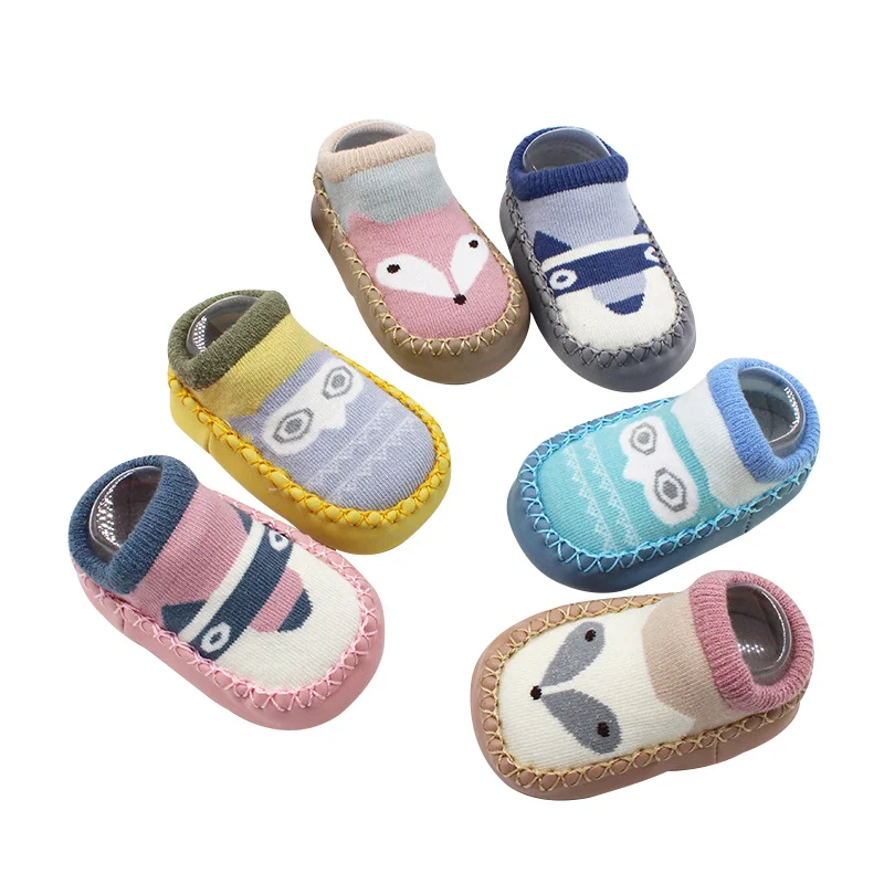 Носки тапочки с рисунком для детей 1 пара противоскользящие хлопковые носки