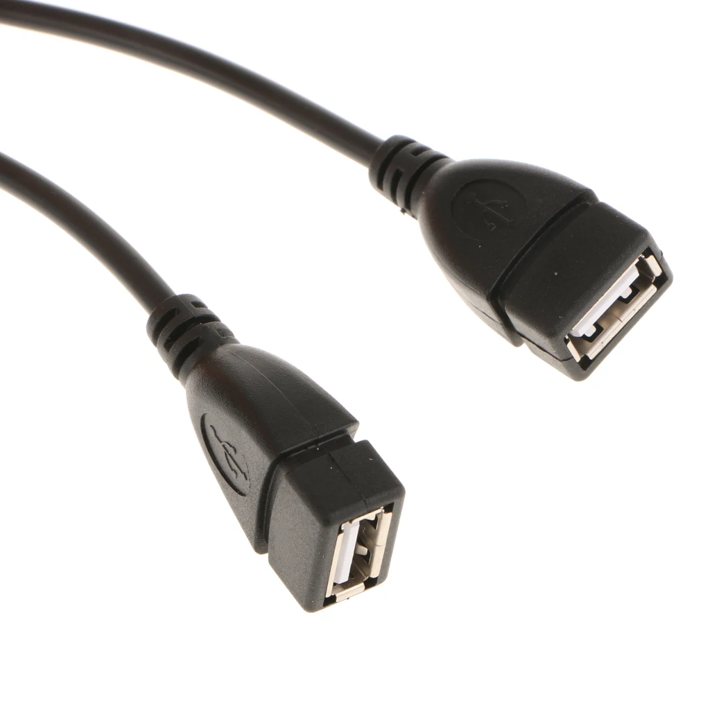 MagiDeal USB 2.0 Male To Dual USB Female Jack Y Splitter Hub Power Cord Adapter Cable