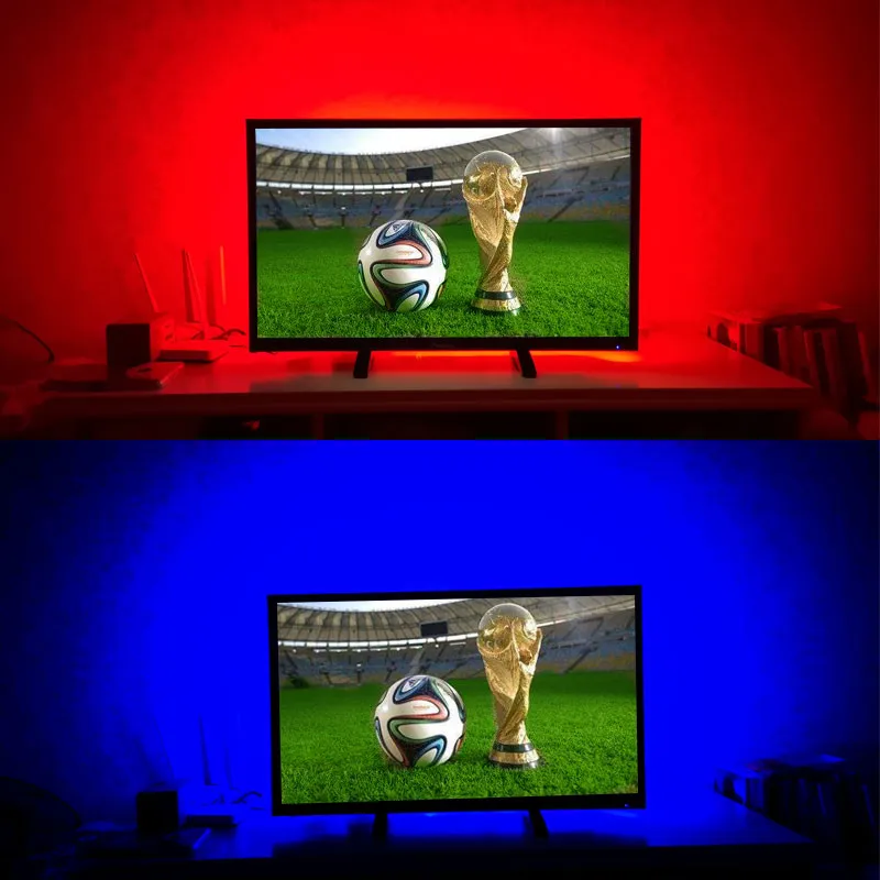 USB Cable Power LED strip light lamp DC 5V 6V 50CM 1M 2M 3M 4M 5M SMD 3528 desk Decor tape For TV Background Lighting | Лампы и