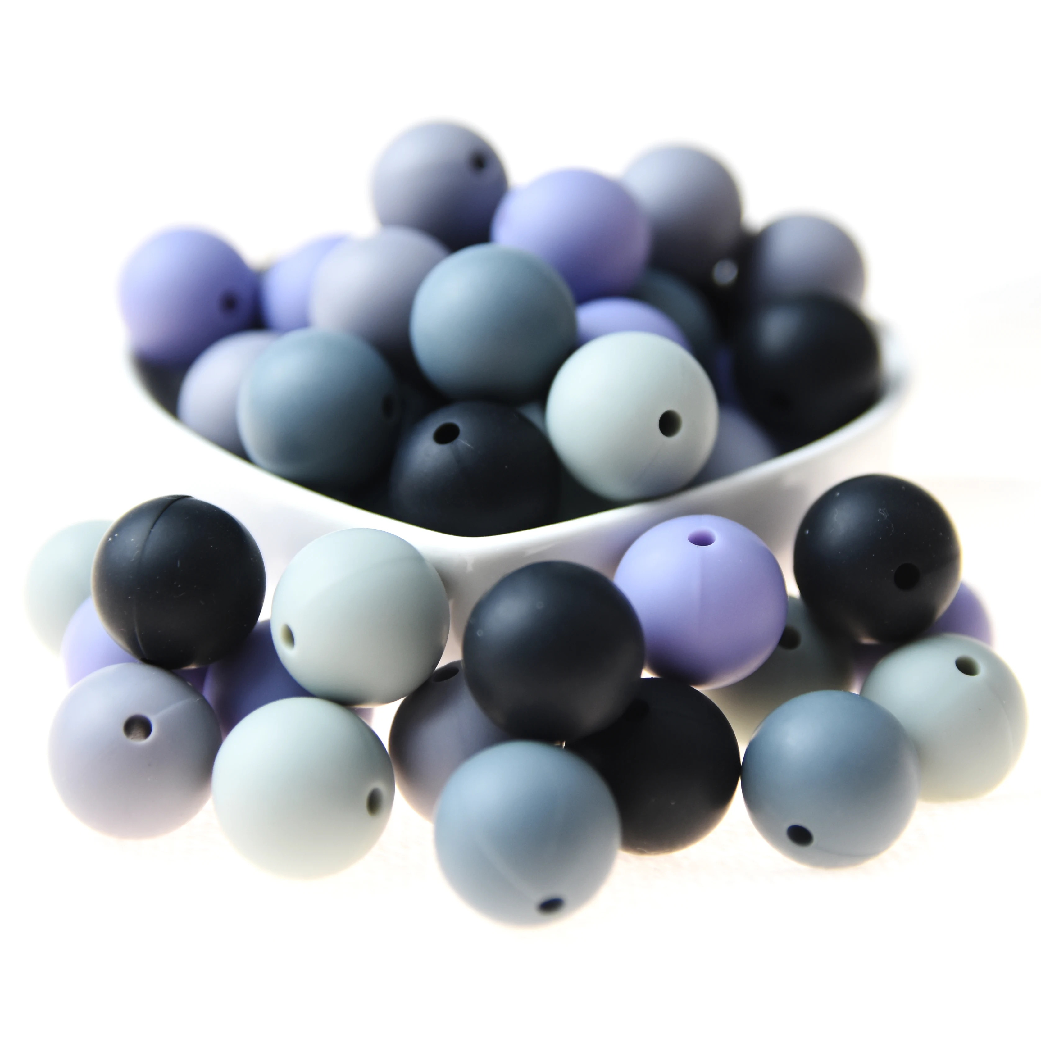 

Happyfriends 10pcs 12mm Baby Chew Chomp Beads Food Grade BPA Free Silicone Beads for Baby Teethers Jewelry Neckalce Making