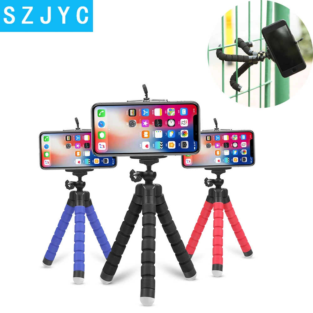 Снимать Гибкая Осьминог штатив для Gopro Xiaomi Yi 4 K SJCAM Dslr с мобильного телефона клип