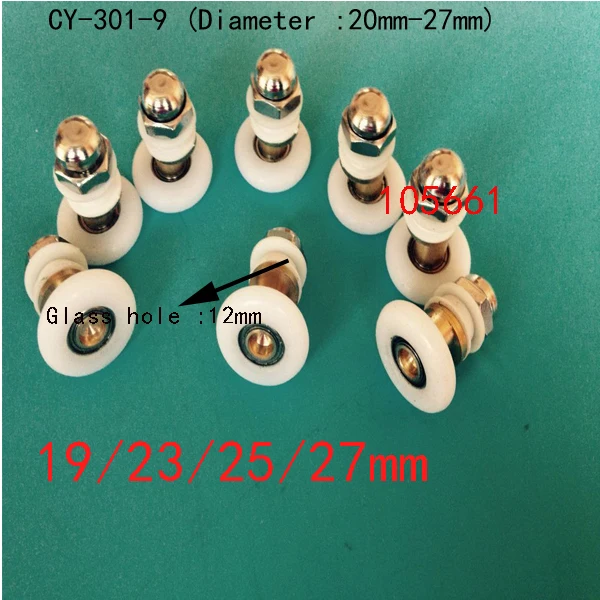 8 x пристрастность Душ двери ролики/бегунов/Колёса/Ролики диаметр 20 мм-27 мм