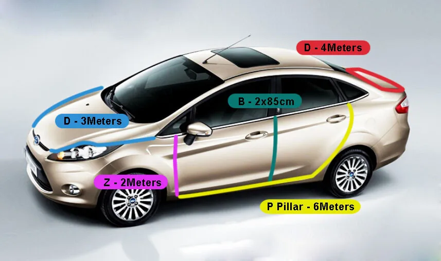 Для Ford Focus Передние Задние двери капот багажник анти шум пыли уплотнительные полосы двери автомобиля уплотнение отделка
