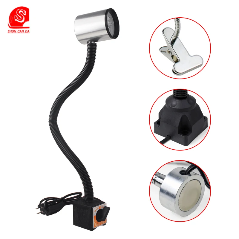 

LED work lights 3W 12V 36V 220V flexible lamps CNC machine lamp milling machine lighting led sewing machine garage lathe lights