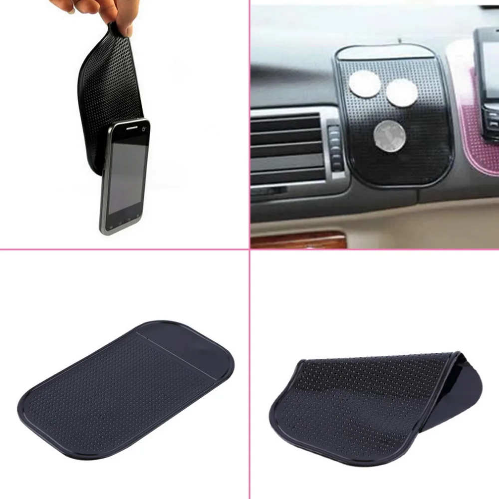 

Black Car Pad Silicone Car Dashboard Sticky Pad Magic Anti-Slip Non-Slip Mat for iPod Phone MP4