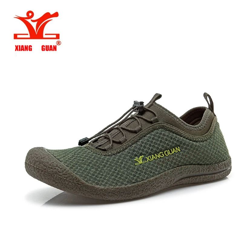 

XIANGGUAN Upstream Shoes Hiking Men Beach Aqua Mesh Breathable Trainer Water Sport Boat Wading Outdoor Walking Sneaker For Man
