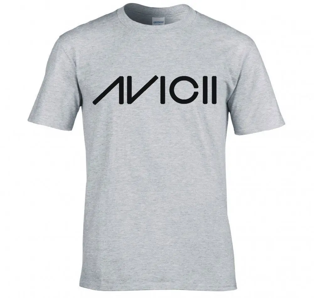 Новые модные мужские футболки 100% лето хлопок короткий рукав Футболка avicii логотип