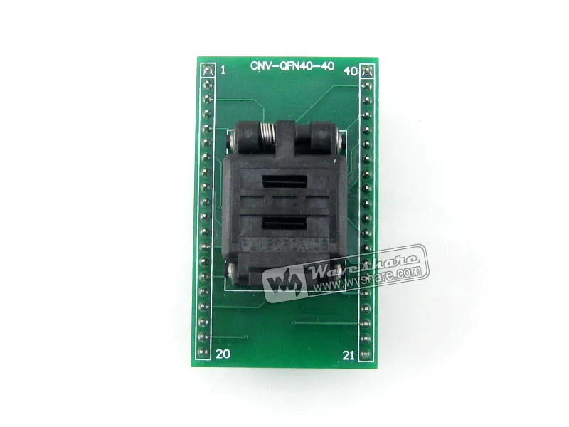 module Waveshare QFN40 TO DIP40 IC Test Socket Programming Adapter 0.4mm Pitch for QFN40 MLF40 MLP40 Package