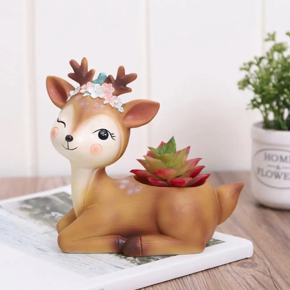 

Cartoon Succulent Potted Cute Animal Shaped Desktop Planter For Home Decoration Christmas Gift