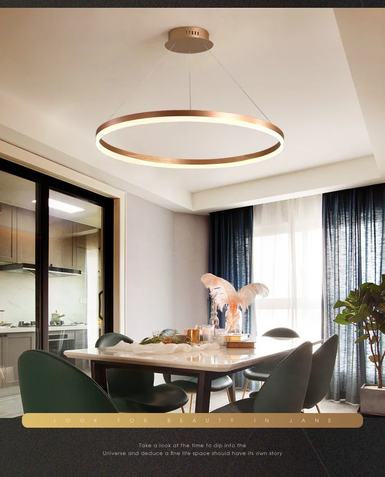 Современный светодиодный кольцевой светильник для люстры, потолочный светодиодный светильник для гостиной, столовой, кухни, спальни