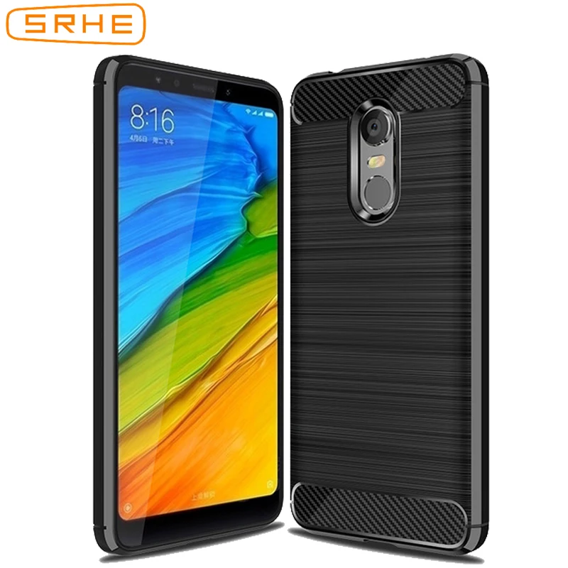 Чехол SRHE для Xiaomi Redmi 5 Plus Мягкий бампер из ТПУ чехол углеродного волокна Redmi5