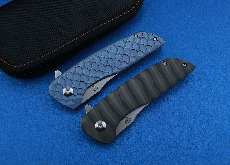 LEMIFSHE Флиппер Hokkaido M390 нож складной титановый 3D Ручка для кемпинга охоты карманные